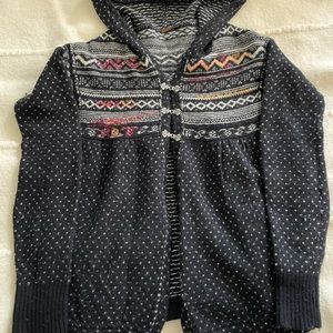 Free People | Hooded Wool Cardigan Sweater